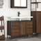 vidaXL Basin Cabinet with Drawers Brown Oak 90x34.5x60 cm