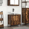 vidaXL Bathroom Basin Cabinet Smoked Oak 60x34.5x60 cm