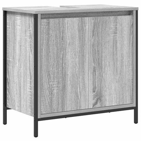 vidaXL Bathroom Basin Cabinet Grey Sonoma 60x34.5x60 cm