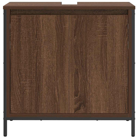 vidaXL Bathroom Basin Cabinet Brown Oak 60x34.5x60 cm