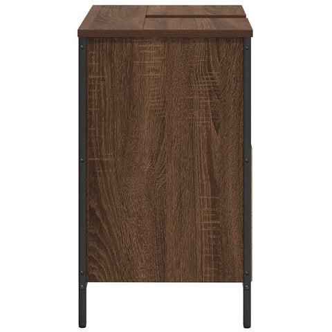vidaXL Bathroom Basin Cabinet Brown Oak 60x34.5x60 cm