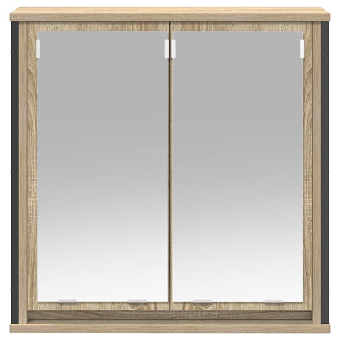 vidaXL Bathroom Wall Cabinet with Mirror Sonoma Oak 60x21x60 cm