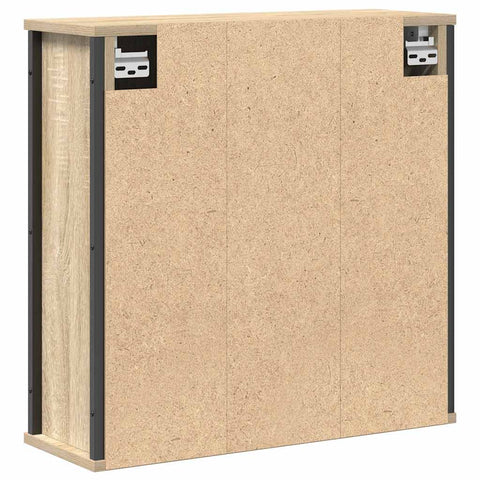 vidaXL Bathroom Wall Cabinet with Mirror Sonoma Oak 60x21x60 cm