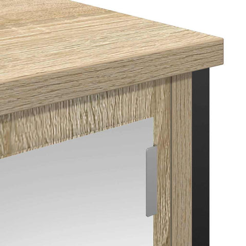 vidaXL Bathroom Wall Cabinet with Mirror Sonoma Oak 60x21x60 cm