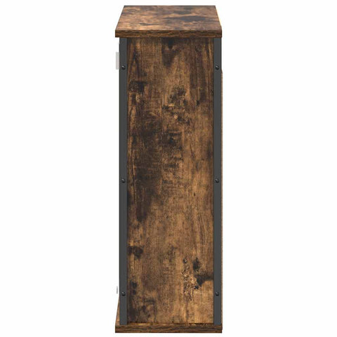vidaXL Bathroom Wall Cabinet with Mirror Smoked Oak 60x21x60 cm