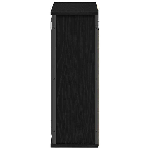 vidaXL Bathroom Wall Cabinet with Mirror Black Oak 50x21x60 cm