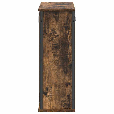 vidaXL Bathroom Wall Cabinet with Mirror Smoked Oak 50x21x60 cm