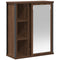 vidaXL Bathroom Wall Cabinet with Mirror Brown Oak 50x21x60 cm
