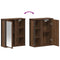 vidaXL Bathroom Wall Cabinet with Mirror Brown Oak 50x21x60 cm