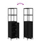 vidaXL Bathroom Cabinet with Shelves Black Oak 36x35x165 cm