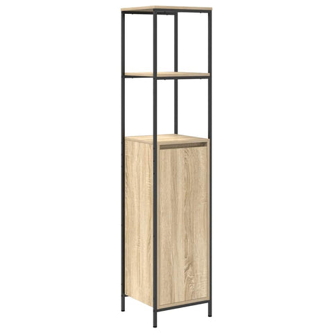vidaXL Bathroom Cabinet with Shelves Sonoma Oak 36x35x165 cm