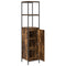 vidaXL Bathroom Cabinet with Shelves Smoked Oak 36x35x165 cm