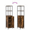 vidaXL Bathroom Cabinet with Shelves Smoked Oak 36x35x165 cm