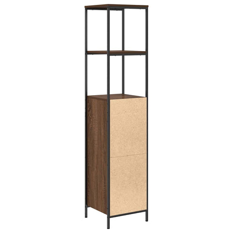 vidaXL Bathroom Cabinet with Shelves Brown Oak 36x35x165 cm