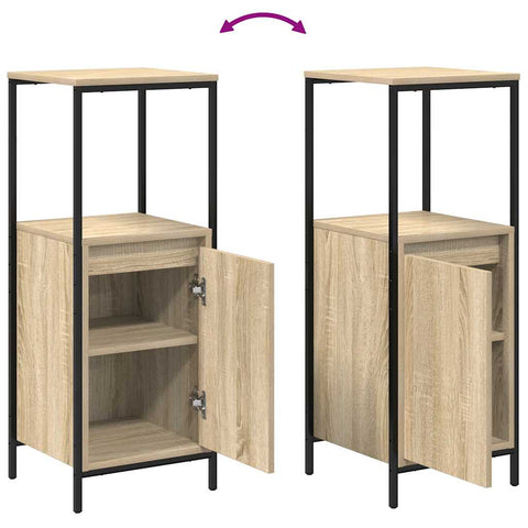 vidaXL Bathroom Cabinet with Shelves Sonoma Oak 36x35x95 cm