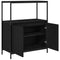 vidaXL Bathroom Cabinet with Shelves Black Oak 76.5x35x95 cm
