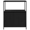 vidaXL Bathroom Cabinet with Shelves Black Oak 76.5x35x95 cm