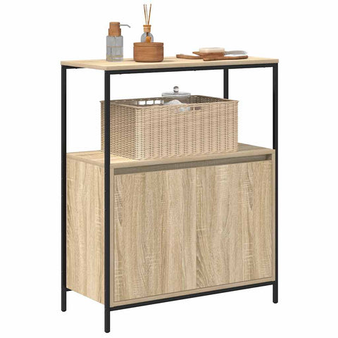 vidaXL Bathroom Cabinet with Shelves Sonoma Oak 76.5x35x95 cm