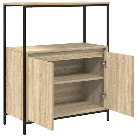 vidaXL Bathroom Cabinet with Shelves Sonoma Oak 76.5x35x95 cm