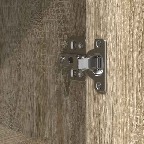 vidaXL Bathroom Cabinet with Shelves Sonoma Oak 76.5x35x95 cm