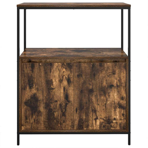vidaXL Bathroom Cabinet with Shelves Smoked Oak 76.5x35x95 cm