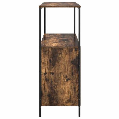 vidaXL Bathroom Cabinet with Shelves Smoked Oak 76.5x35x95 cm