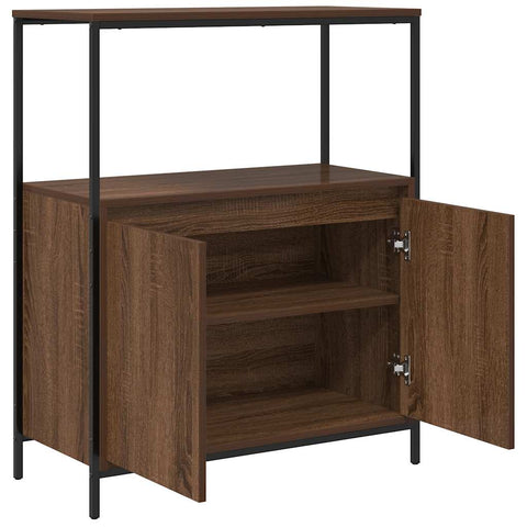 vidaXL Bathroom Cabinet with Shelves Brown Oak 76.5x35x95 cm
