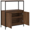 vidaXL Bathroom Cabinet with Shelves Brown Oak 76.5x35x95 cm