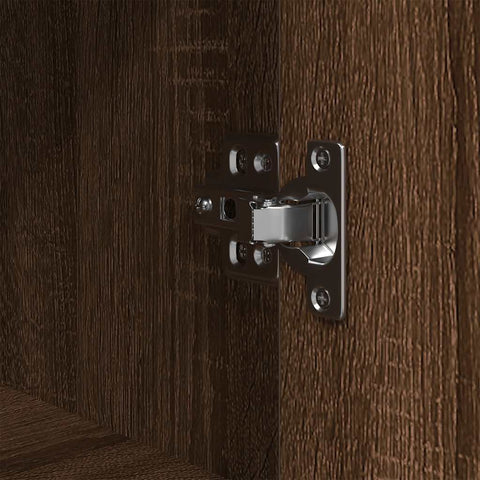 vidaXL Bathroom Cabinet with Shelves Brown Oak 76.5x35x95 cm