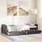 vidaXL Day Bed with 2 Drawers without Mattress IRUN Black 90x200 cm