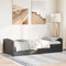 vidaXL Day Bed with 2 Drawers without Mattress IRUN Black 90x200 cm