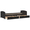 vidaXL Day Bed with 2 Drawers without Mattress IRUN Black 90x200 cm