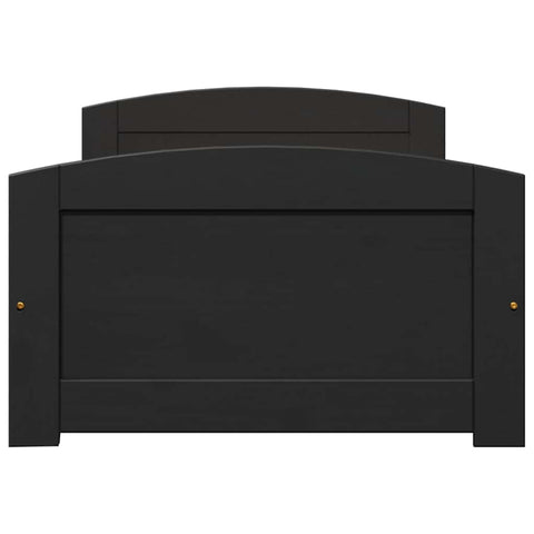 vidaXL Day Bed with 2 Drawers without Mattress IRUN Black 90x200 cm