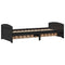 vidaXL Day Bed with 2 Drawers without Mattress IRUN Black 90x200 cm