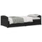 vidaXL Day Bed with 2 Drawers without Mattress IRUN Black 90x200 cm