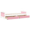 vidaXL Day Bed with 2 Drawers without Mattress IRUN White&Pink 90x200 cm
