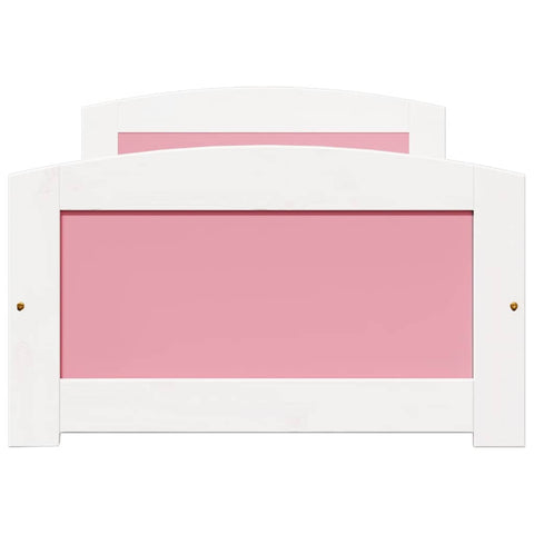 vidaXL Day Bed with 2 Drawers without Mattress IRUN White&Pink 90x200 cm