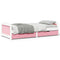 vidaXL Day Bed with 2 Drawers without Mattress IRUN White&Pink 90x200 cm