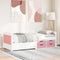vidaXL Day Bed with 5 Drawers without Mattress IRUN White&Pink 90x200 cm