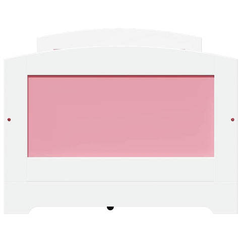 vidaXL Day Bed with 5 Drawers without Mattress IRUN White&Pink 90x200 cm