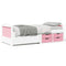 vidaXL Day Bed with 5 Drawers without Mattress IRUN White&Pink 90x200 cm