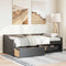 vidaXL Day Bed with 3 Drawers without Mattress IRUN Black 90x200 cm