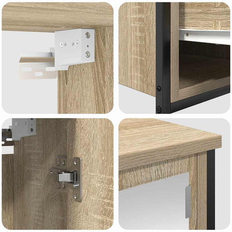 vidaXL 5-Piece Bathroom Furniture Set in Sonoma Oak Engineered Wood