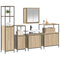 vidaXL 5-Piece Bathroom Furniture Set in Sonoma Oak Engineered Wood