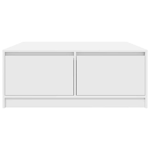 vidaXL Coffee Table with Drawers White 100x100x40 cm