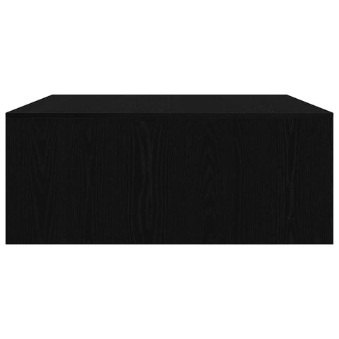 vidaXL Coffee Table with Drawers Black Oak 100x100x40 cm