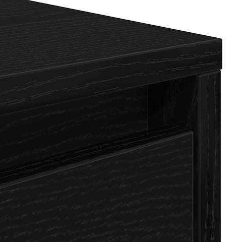 vidaXL Coffee Table with Drawers Black Oak 100x100x40 cm