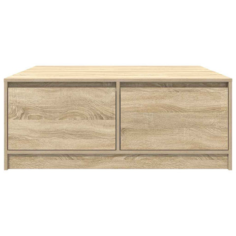 vidaXL Coffee Table with Drawers Sonoma Oak 100x100x40 cm