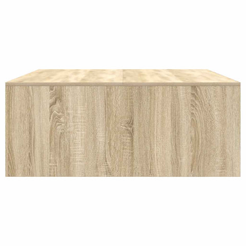 vidaXL Coffee Table with Drawers Sonoma Oak 100x100x40 cm