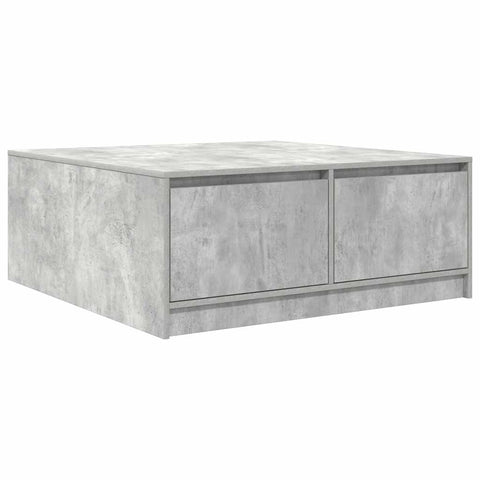 vidaXL Coffee Table with Drawers Concrete Grey 100x100x40 cm